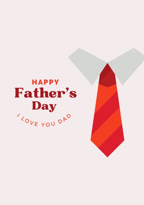 Red-Simple-Happy-Father's-Day-Poster