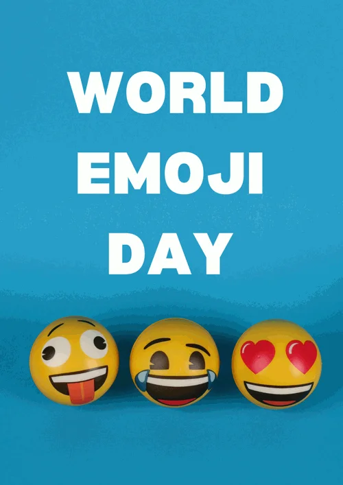 Blue-Minimalist-World-Emoji-Day-Poster