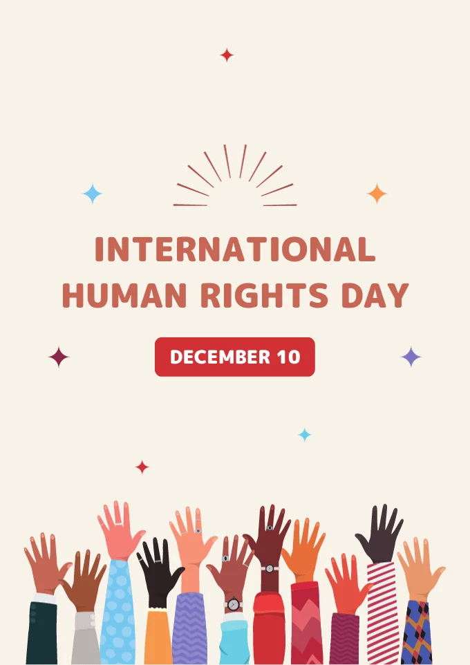 Beige-Colorful-Minimalist-Happy-International-Human-Rights-Day-Illustration-Poster