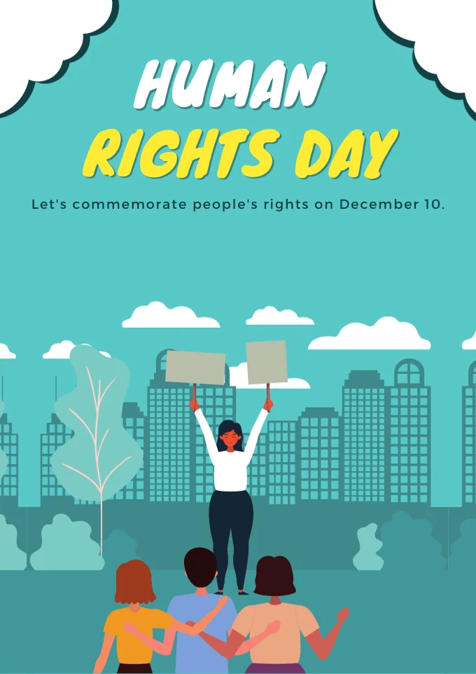 Cyan-and-White-Colorful-Human-Rights-Day-Poster