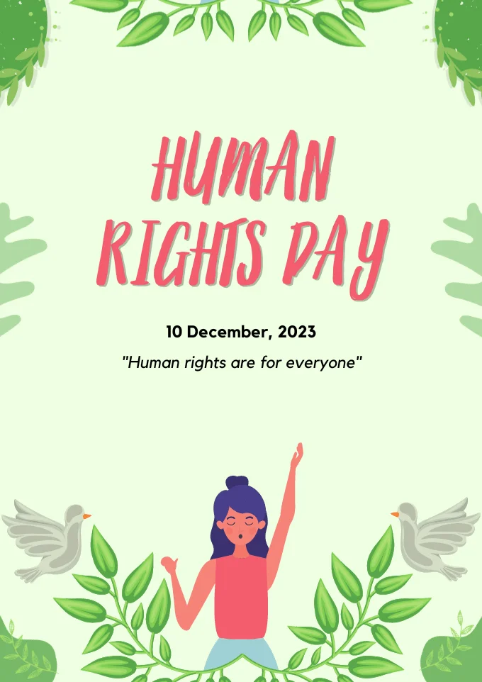 Green-Floral-Human-Rights-Day-Flyer
