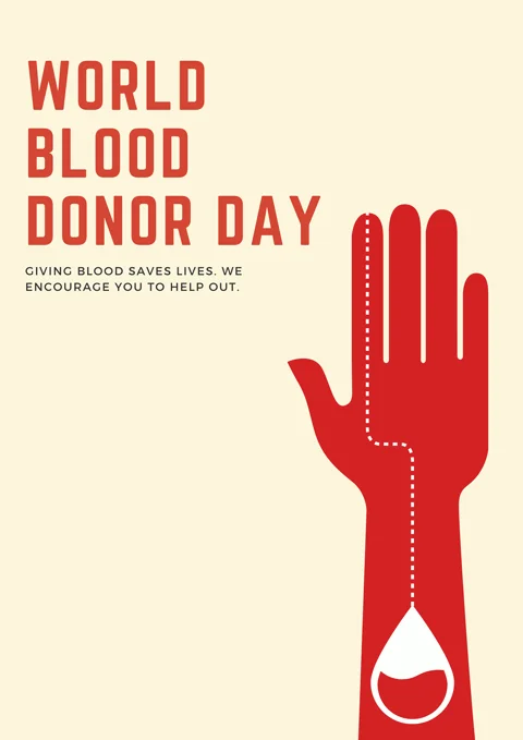 Red-Hand-World-Blood-Donor-Day-Poster