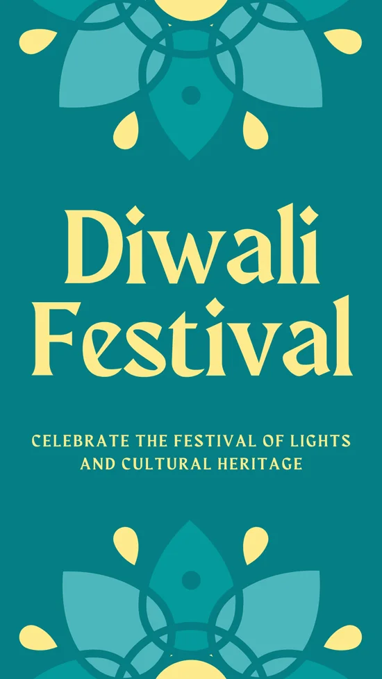Green-and-Yellow-Ornamental-Diwali-Festival-Instagram-Post