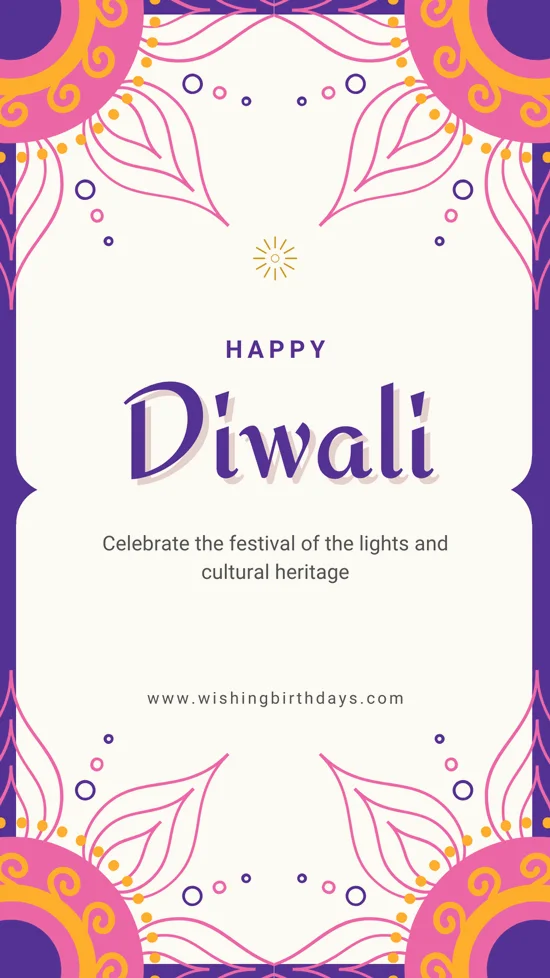 Pink-Minimal-Flower-Frame-Happy-Diwali-Your-Story