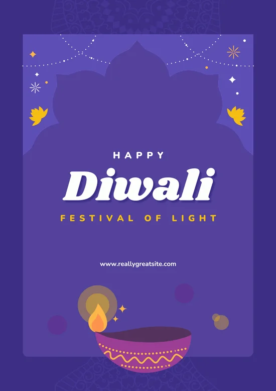 Purple-Happy-Diwali-Flyer