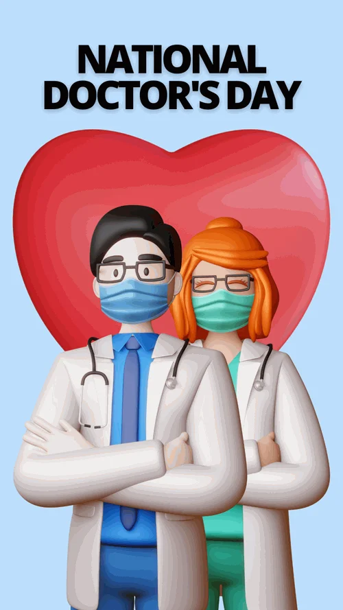 Blue-and-Red-Creative-3d-National-Doctor's-Day-Celebration-Instagram-Story