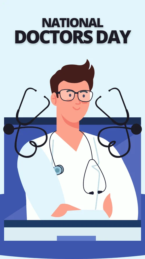 Blue-and-White-Simple-Illustration-3D-National-Doctor's-Day-Celebration-Instagram-Story