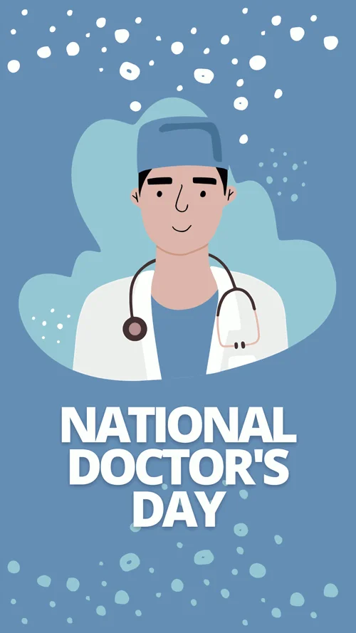 White-Creative-Illustration-National-Doctor's-Day-Celebration-Instagram-Story