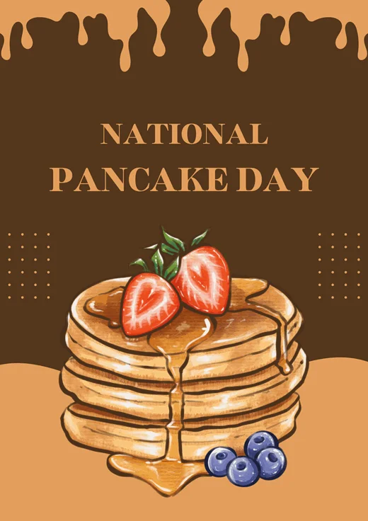 Brown-Modern-National-Pancake-Day-Poster