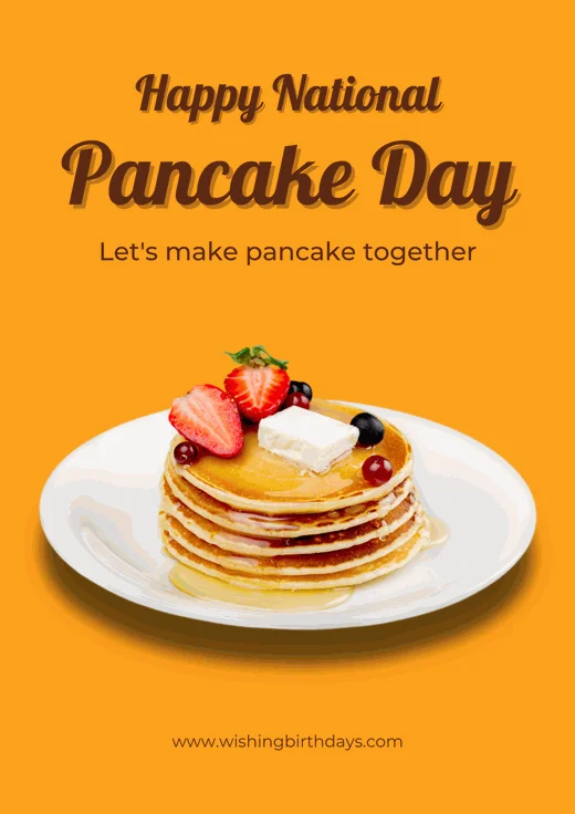 Orange-Simple-National-Pancake-Day-Flyer