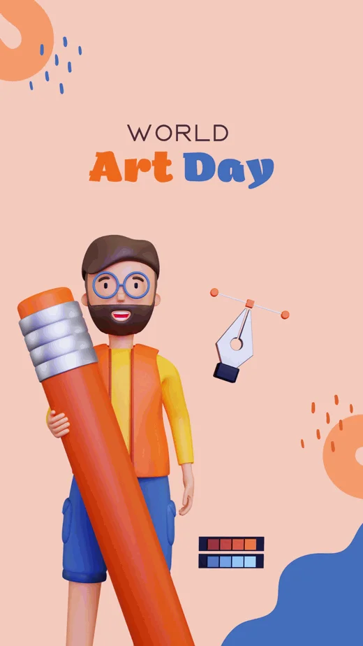 Orange-World-Art-Day-Instagram-Story