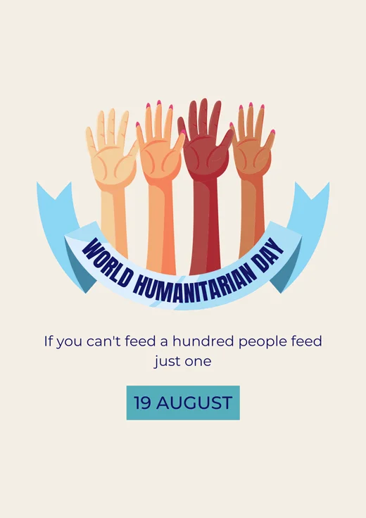 Beige-Minimalist-World-Humanitarian-Day-Poster